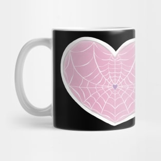 Pastel Spider Web Heart Mug